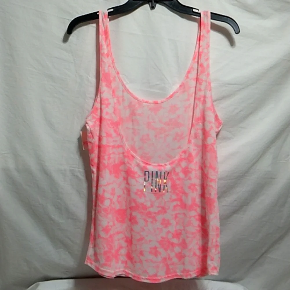 (X-63) SALE! NWT PINK Victoria's Secret 2013 Tank Sz.S Oversized - Picture 5 of 9